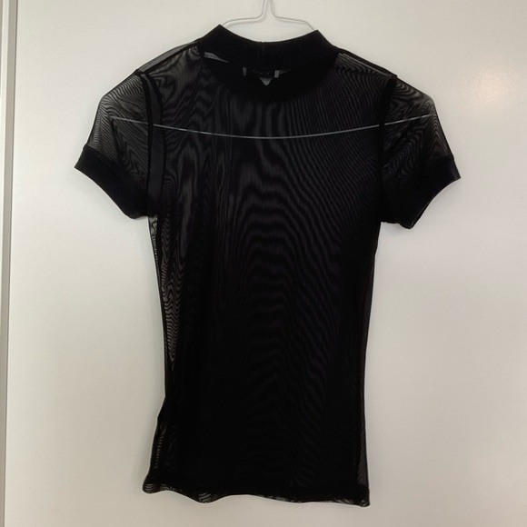 Urban Outfitters Black Mesh Shirt Size S/M - Picture 6 of 8